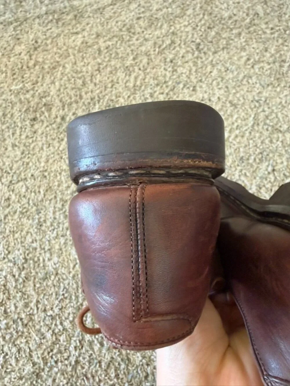 Heschung Derby Split Toe Dress Shoes Men's Brown Leather Sz 9.5 Norwegian Welt
